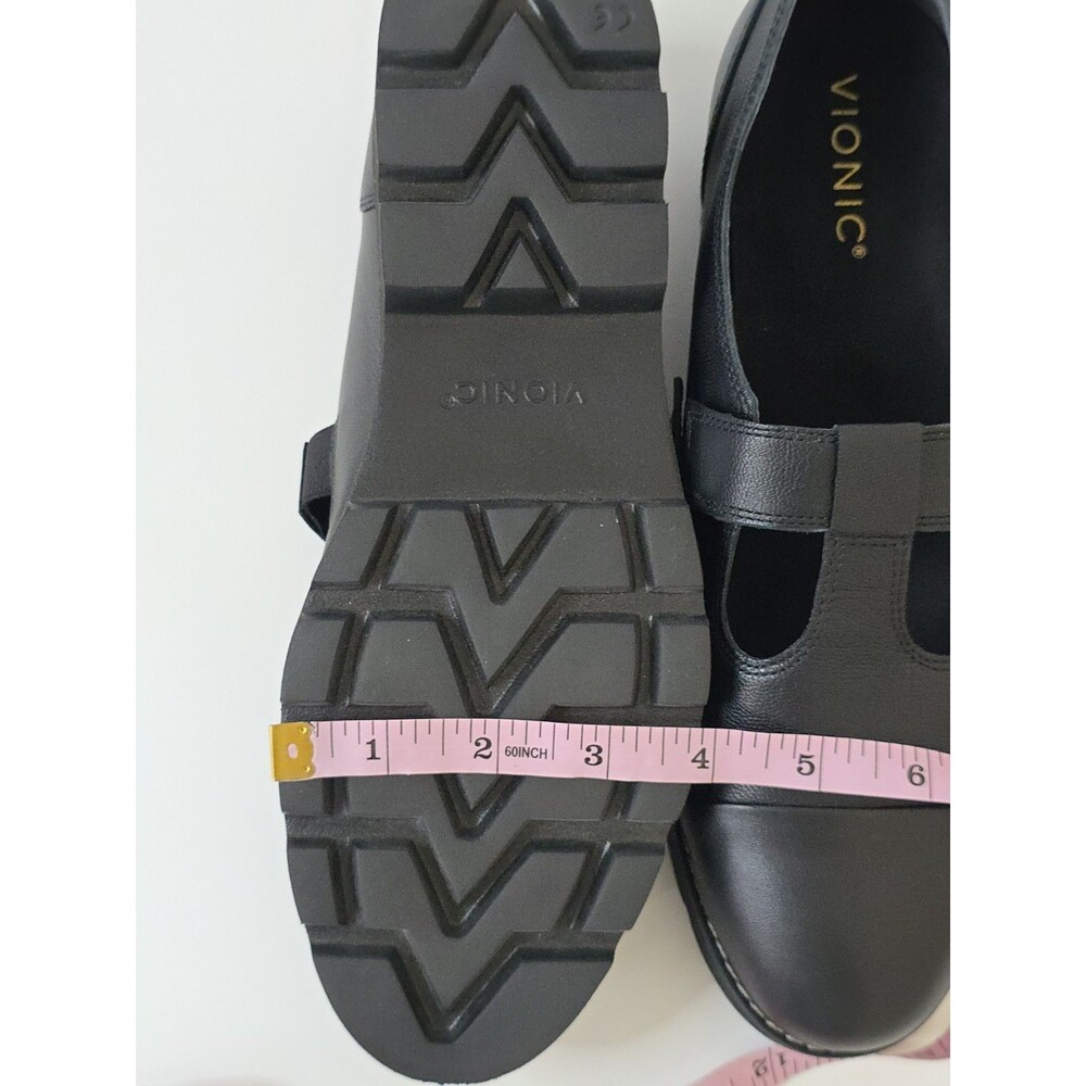 Vionic Black Leather Buckle Mary Jane Flats - Picture 13 of 13